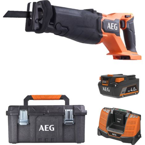Pack AEG 18V - Sega senza spazzola 32 mm - Batteria 4.0 Ah - Caricatore - Scatola di conservazione