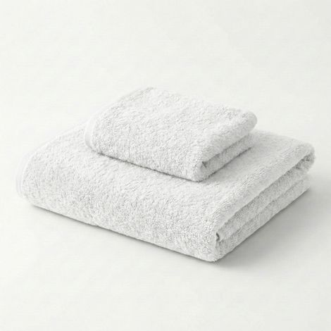 Set asciugamani bagno in 100% cotone spugna Comtesse - Bianco