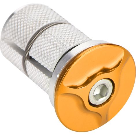 Bouchon supérieur de potence en alliage d'aluminium pour fourche de vélo, 1/1,25 pouce (doré) (1/5)