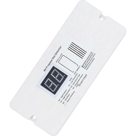 Digitaler Propangasdetektor für Wohnmobile mit 85 dB lautem Alarm, 12 V Gleichstrom, für Wohnwagen und Wohnmobile (Weiß)