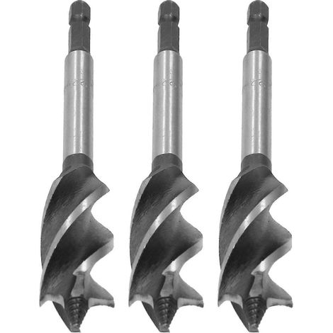 3-teiliges Set Bohrer, 4-Schlitz, 4 Schneiden, Sechskantschaft, Lochsäge, Holzbearbeitungswerkzeuge, 22 mm
