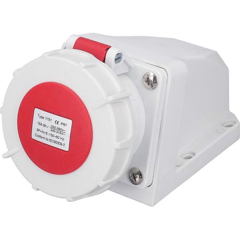 Industriesteckverbinder 16A 5-polig 3P+N+E Aufputzmontage IP67 wasserdicht Industriesteckverbinder 220–380