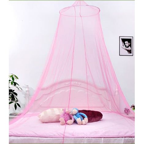 Moustiquaire suspendue pour lit à baldaquin, grande taille (230 x 60 x 850 mm), rose