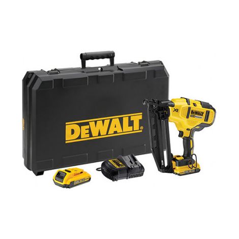 DeWalt DCN660D2-QW Clavadora de acabado sin escobillas XR 18V con 2 baterías Li-Ion 2, Set de 2 Piezas