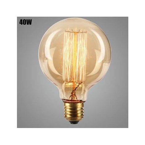 Bombilla de luz incandescente 40W lámpara vintage bombilla Edison E27 G95