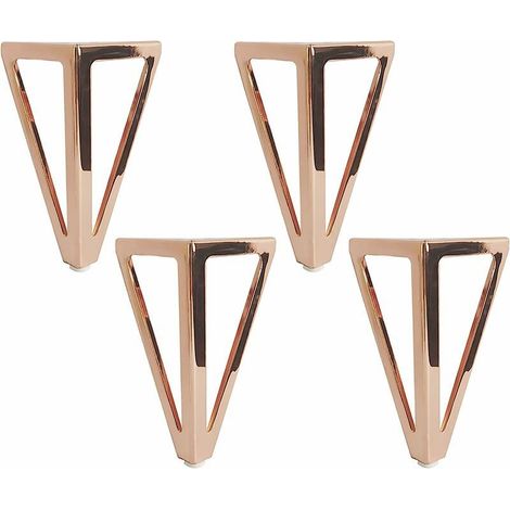 Möbelbein-Sets, Tischbeine aus Metall, 15 cm hohe schwarze Möbelbeine, für TV-Ständer, Couchtische, Schränke, Schlafsofas und mehr. (15 cm, Roségold) (1/3)
