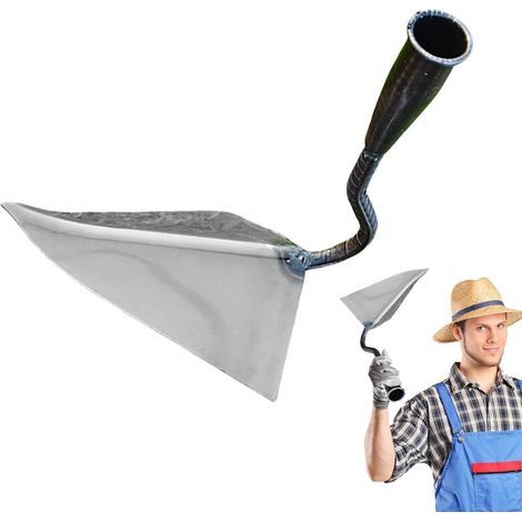 Binette de Jardin,Outil de Jardinage pour Plantation de Fleurs et Bêchage - Binette Triangle Multifonction pour Préparation du Sol, Massifs et Jardins (1/5)