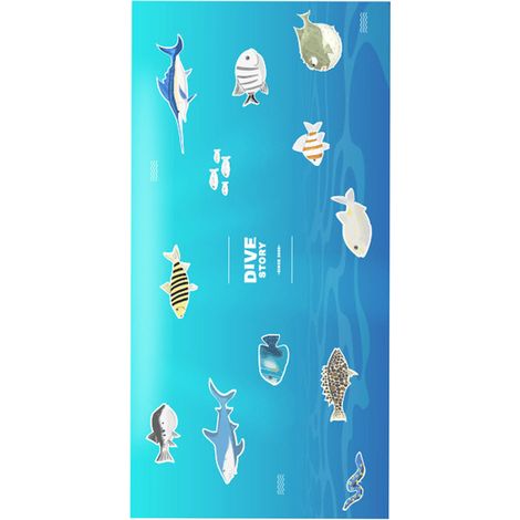 Serviette De Plage En Microfibre Double Éponge Imprimée Grande Taille Pour Piscine Et Extérieur 80x160cm (1/5)