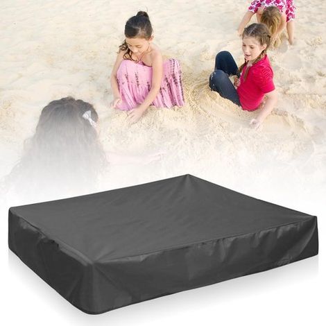 Wasserdichte Sandkastenabdeckung 150 x 150 x 20 cm mit Kordelzug Oxford Gewebe für Sandkasten, Pool, Terrasse, Garten, Platz zum Schutz von Kinde (1/5)