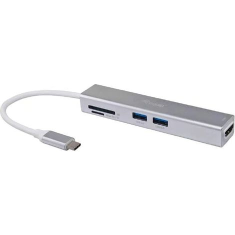 DOCKING USB-C EQUIP 133480 A 1xHDMI 4K 3xUSB-A 3.0 1xLECTOR DE TARJETAS (1/5)