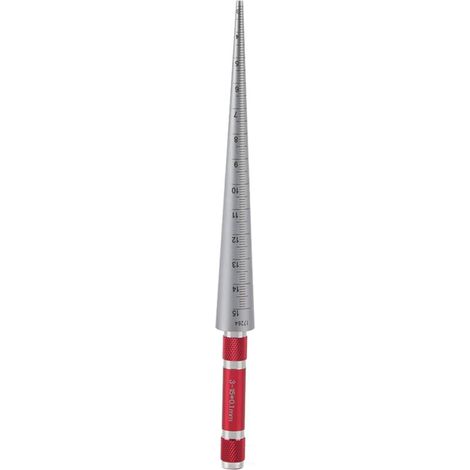 Calibre cónico de acero inoxidable de 3-15 mm, herramienta de medición para piezas de paredes delgadas y tubos de plástico, alta precisión y tamaño compacto. (1/4)