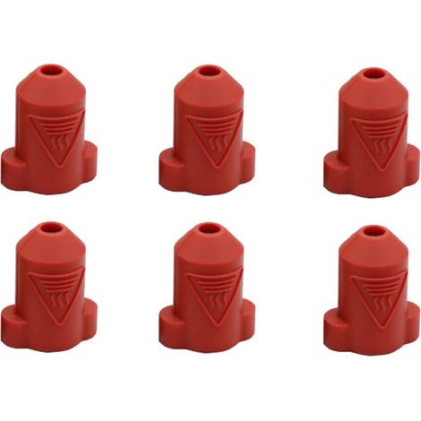 6-teiliges Silikon-Socken-Wärmeisolierungsgehäuse für Creality K1/K1Max Keramik-Heizblock-Kit für K1 Hotend (Rot)