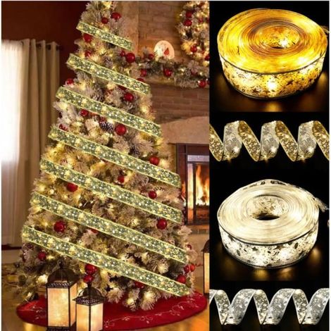 4M 40LED Ruban Lumières De Noël, DIY LED Ruban Arcs Lumières pour Fête Décoration d\'arbre De Noël Blanc Chaud (1/4)