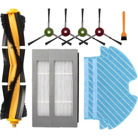 Pièces détachées pour aspirateur robot Debot OZMO 900 905 DN55 : brosse latérale principale, filtre HEPA, chiffon de nettoyage. (1/5)
