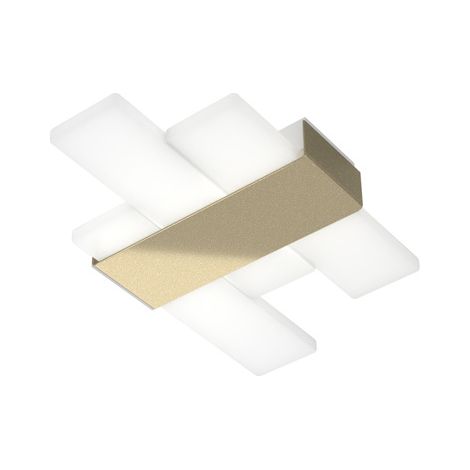 Plafoniera Moderna Flight Metallo Oro Diffusore Acrilcico Sat. Bianco Led 16W (1/3)