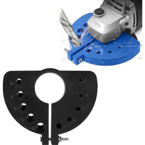 Affûteuse de forets pour tous types de forets - Accessoire d'affûtage de forets, affûteuse de forets pour perceuse électrique, meuleuse d'angle à lame géante pour l'affûtage de forets (bleue) (1/5)