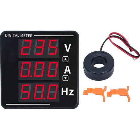 Multimètre numérique à affichage LED, testeur de fréquence de courant alternatif, 50-500V 0-120A 10-99.9HZ (1/5)