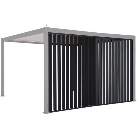 Persienne verticale pour pergola Evora côté 4 m Graphite - Hespéride