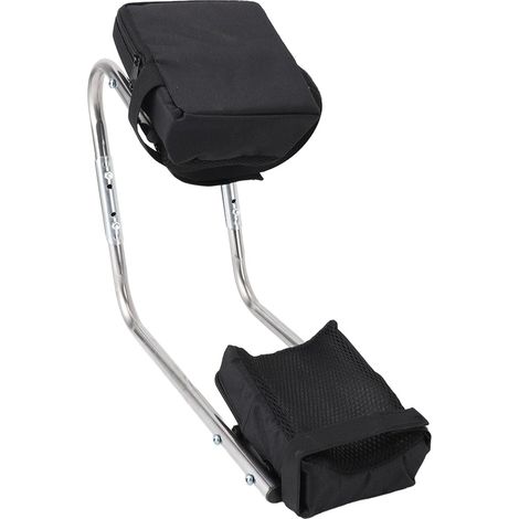 Siège Genoux Ergonomique en Acier Inoxydable avec Support de Cheville pour Jardinage, Knee Seat Gardening Tool, Outil sans Crochet pour Travaux Extérieurs