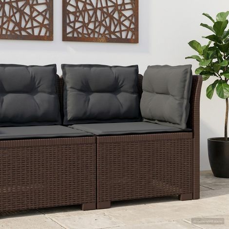 vidaXL Sillón Individual de Jardín con Cojines Apariencia de Ratan PP (1/4)