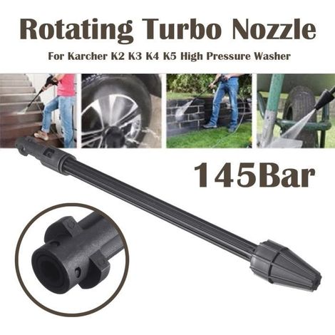 TEMPSA Buse Turbo Rotative 145 Bar pour Nettoyeur Haute pression Karcher K2 K3 K4 K5 (1/4)
