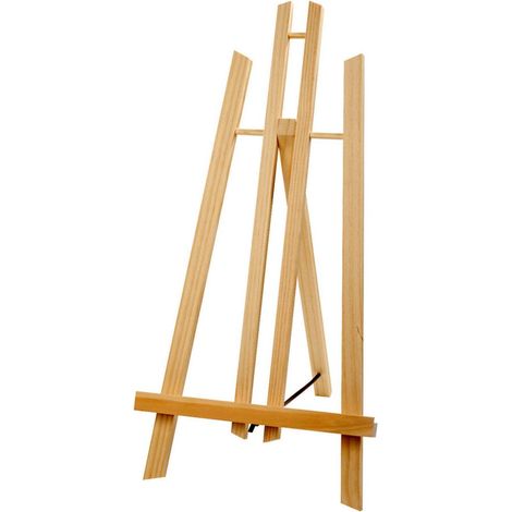 TRADE SHOP - Cavalletto Artistico Supporto Per Pittura Tela Pieghevole Legno 70 Cm Disegno - (1/2)