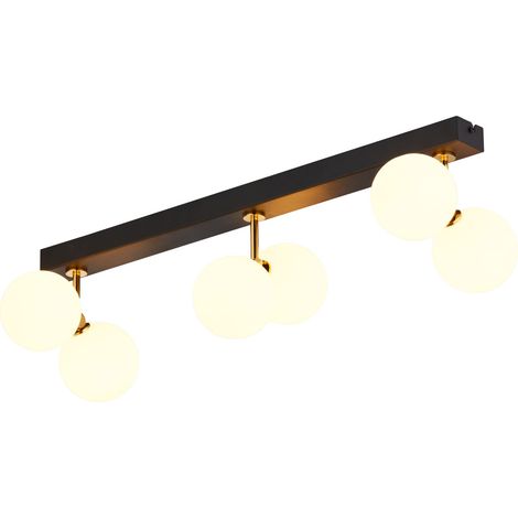 Plafoniera moderna barra nero-oro 6xG9 LUNA Jupiter (1/4)
