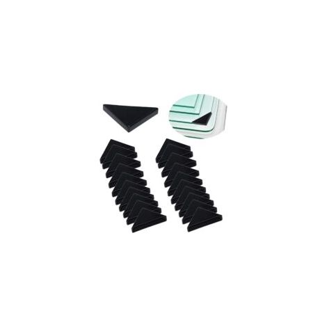 Protectores de esquinas - Paquete de 50 protectores de esquinas para mesas de cristal de tres esquinas (8 mm x 50 mm) - Crezuo