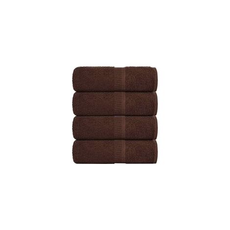 Tovaglioli per ospiti FROGN, set da 4, marroni, 30 x 50 cm, 360 g/m² - Crezuo (1/4)
