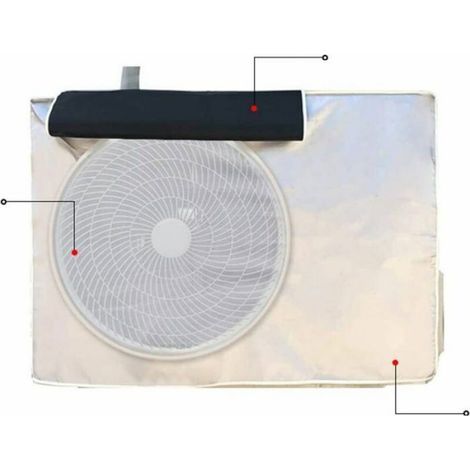 Housse Climatiseur Extérieur - 92x35x69 cm - Argent - Étanche UV Résistant Poussière - Pour Protection Extérieure Maison - 1 Pièce (1/4)