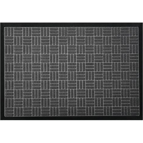 1 Tapis de Cuisine Moderne Coureur Bordé Absorbant Antidérapant Lavable Gris - 45x75 cm (1/4)