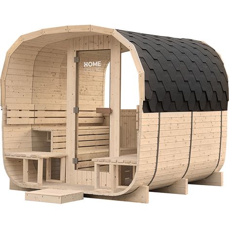 HOME DELUXE Gartensauna HYGGE DELUXE - Maße: ca. 230 cm x 220 cm Outdoor Sauna, Fasssauna, Sauna für den Garten Outdoor Sauna, Fasssauna, Sauna für den Garten (1/5)