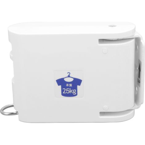 Étendoir à linge rétractable épais de 4,2 m avec boucle de positionnement dissimulée, blanc, pour intérieur. (1/5)