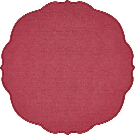 Tovaglietta Flowers Tonda Double Face - Rossa