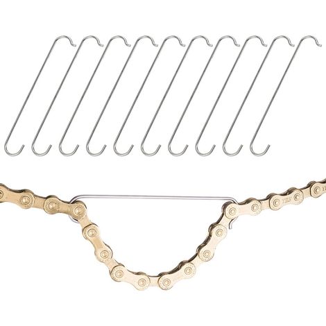 Lot de 10 crochets de chaîne de vélo en acier inoxydable, Outil de Réparation de Chaîne de Vélo, Accessoires pour VTT et vélo de route (1/5)
