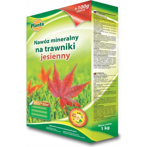 Engrais d'automne pour pelouses, minéral, 1,1 kg