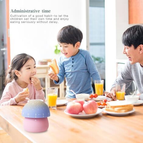FENOPLASTICALot de 2 minuteurs de cuisine mignons, minuteur à œufs 100 % mécanique pour enfants, minuteur à remontage manuel de 60 minutes pour la cuisine, la lecture ou le sport. (Mu (1/3)