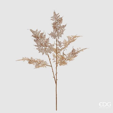 DECORAZIONE NATALIZIA, RAMO ASPARAGUS H80CM, COLORE ORO, NATALE, ADDOBBI DI NATALE