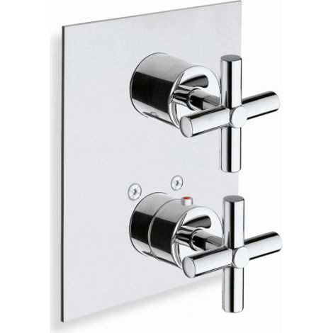 Façade de douche thermostatique 3 sorties Chromé EXECUTIVE - CRISTINA ONDYNA XV85351 (1/2)