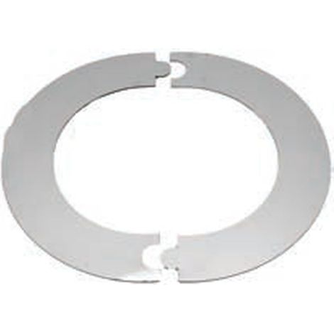 MAKA Rosone Circolare Componibile per Canna Fumaria in Acciaio Inox, Copriforo Apribile in Due Metà per Tubi già Installati Ø 180 mm (1/2)