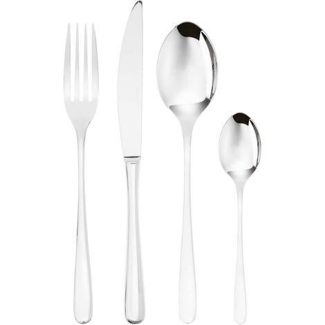 Sambonet Taste 52553-G2 - Set di Posate da Tavola monoblocco in acciaio inox 18/10, per 12 persone, 48 pezzi: 12 forchette, 12 cucchiai, 12 coltelli, 12 cucchiaini da tè (1/5)