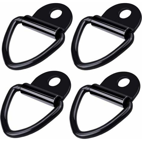 YMYNY 4 pièces Crochets d'Arrimage Anneaux d'Amarrage en D Crochet V-Ring Attaches Anneau de Ttraction Fixation en Acier Inoxydable pour Kayaks Bateaux Canoë Pendentifs Remorques Pickups Camions Autos
