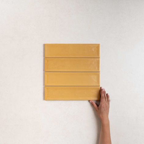 Carrelage Effet Zellige Jaune NARA Mostaza Mate 7,5x30cm (1/3)