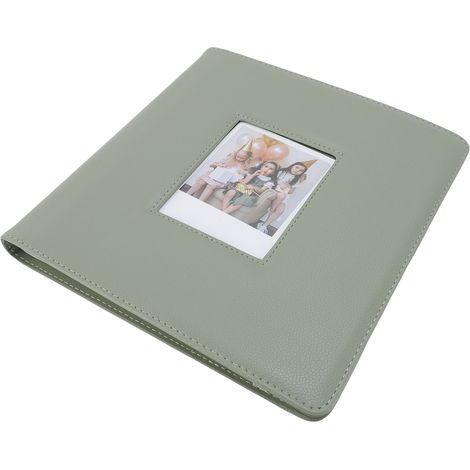 Album photo compatible avec les photos Polaroid Wide 300/400 (90 x 110 mm), 36 pages, capacité de 288 photos, couverture en cuir PU, fenêtre avant verte (1/5)