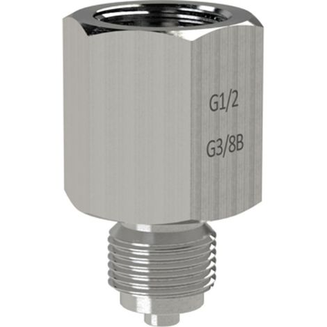 Riegler Manometer-Anschlussnippel, ES, G 1/2 Muffe, G 3/8 Zapfen (1/4)