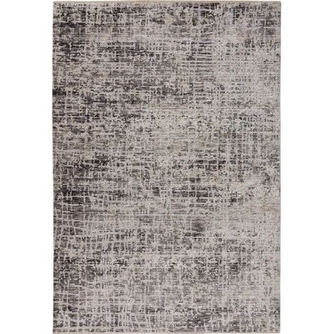 Tapis gris moderne effet 3d à poils courts doux - 150 x 80 cm (1/5)
