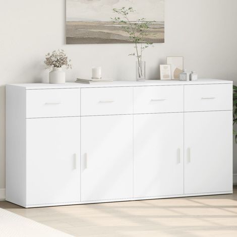 Sideboards 2 pcs White 79x38x80 cm Engineered Wood vidaXL (1/5)