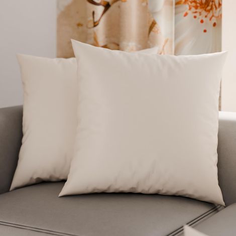 Lot de 2 Taies d'oreiller de Lit 30x30 cm, Housses de Coussin Unies Couleur Crème, Taie Oreiller 100% Microfibre Hypoallergénique, Fabriqué en Italie (1/3)