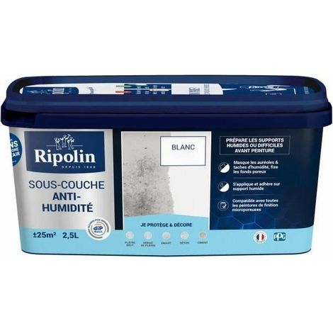 Sottostrato antimuffa opaco in latta da 2,50 litri bianco - Ripolin