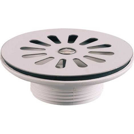 bonde plastique - evier grès - sans trop plein - diamètre 60 mm - a grille - altech 70010000034 (1/2)